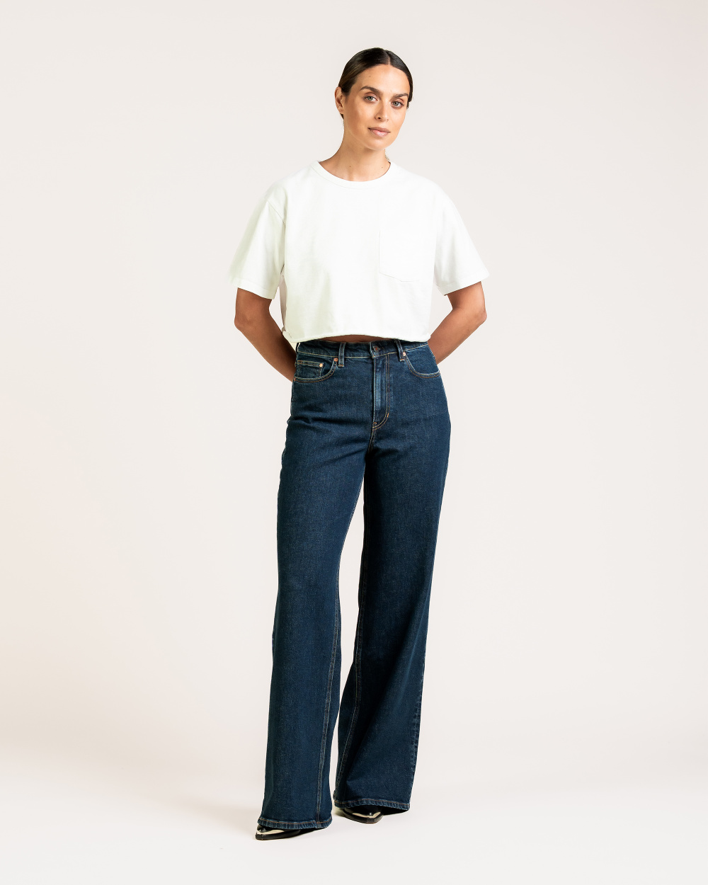 Harper Wide Leg Deep Indigo