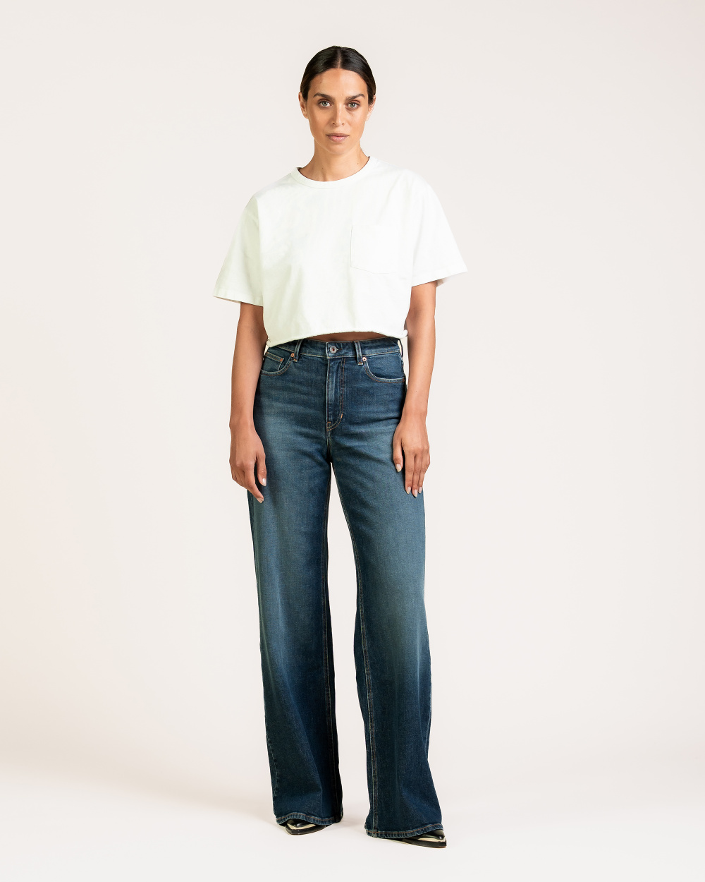 Harper Wide Leg Super Deep Indigo