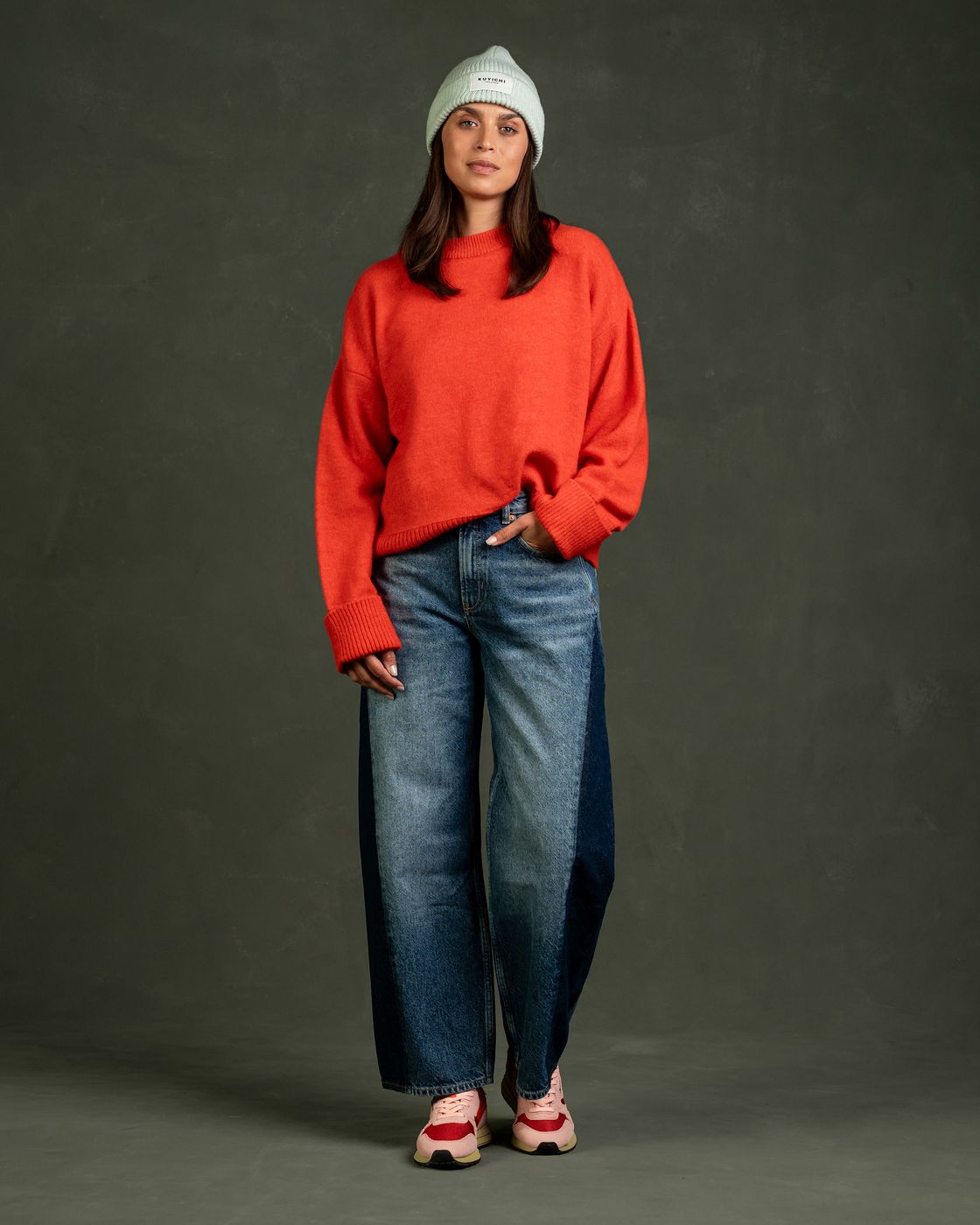 Shop the look, Mono Hat, Rose Knit and Lucy Loose by Kuyichi