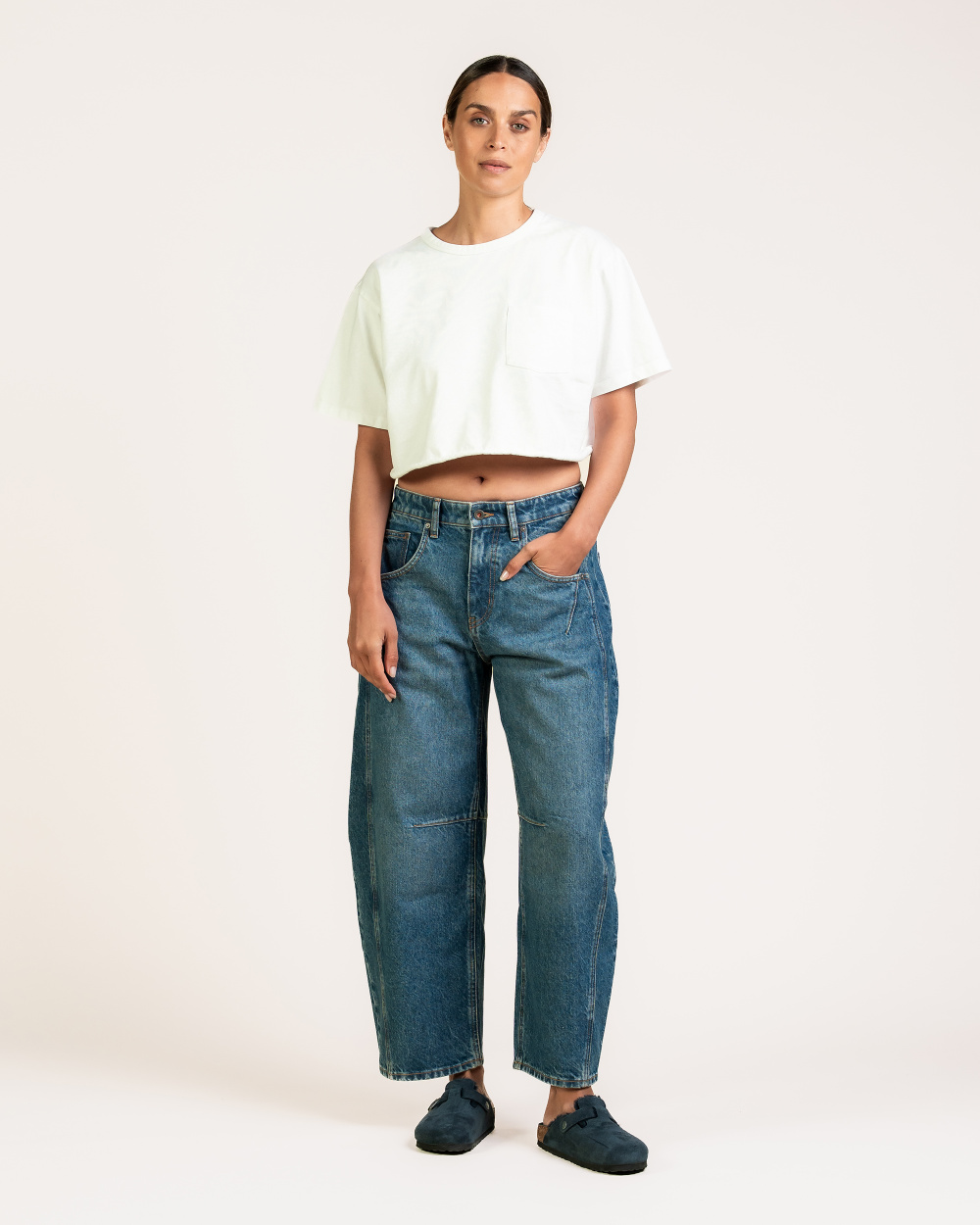 Rebel Barrel Jeans Crystal Blue