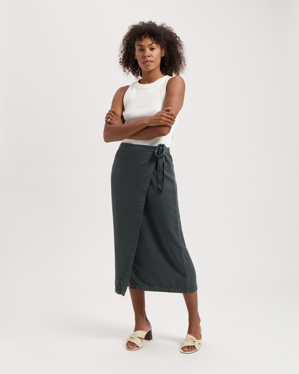 Hanna Tencel Wrap Skirt