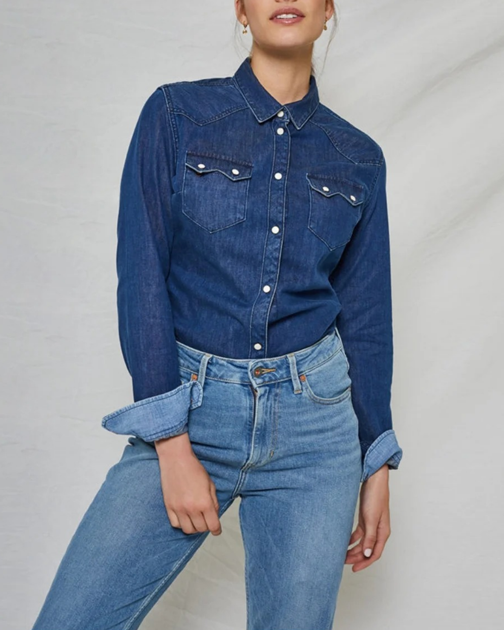 Sawtooth Shirt Worker Blue WOMEN