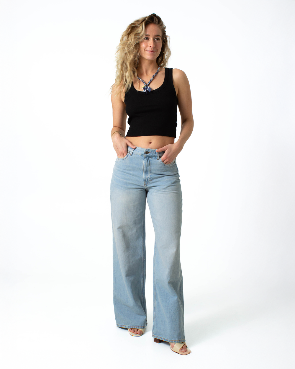 Harper Loose Flare Light Blue