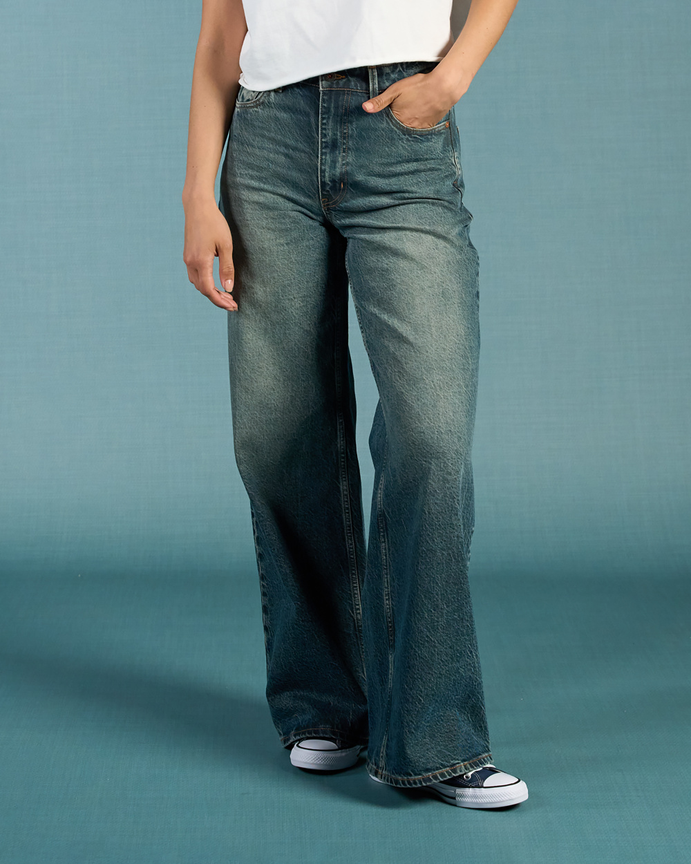 Harper Loose Flare Retro Blue