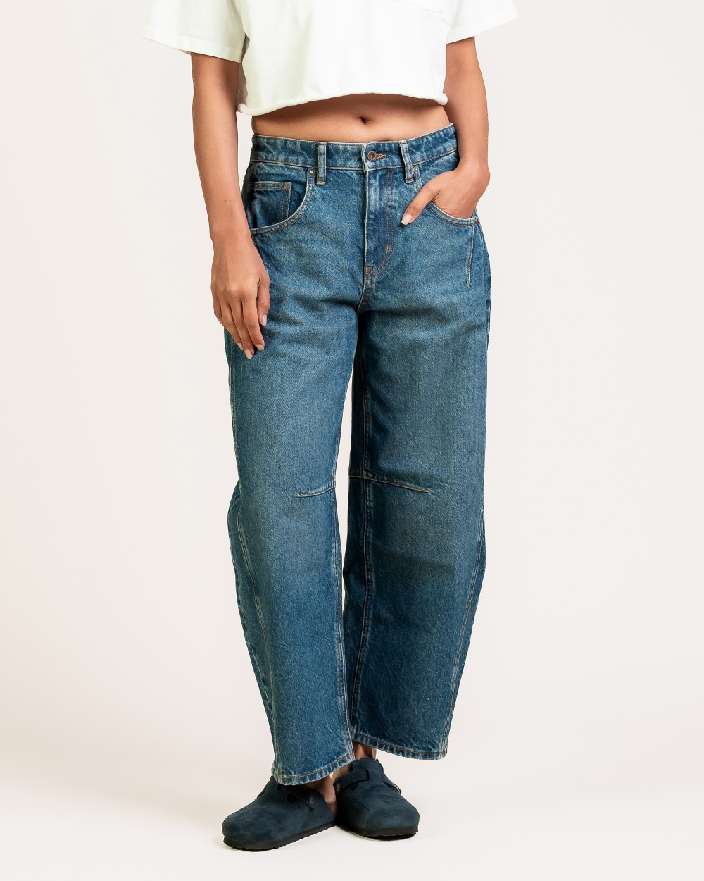 Rebel Barrel Jeans Crystal Blue