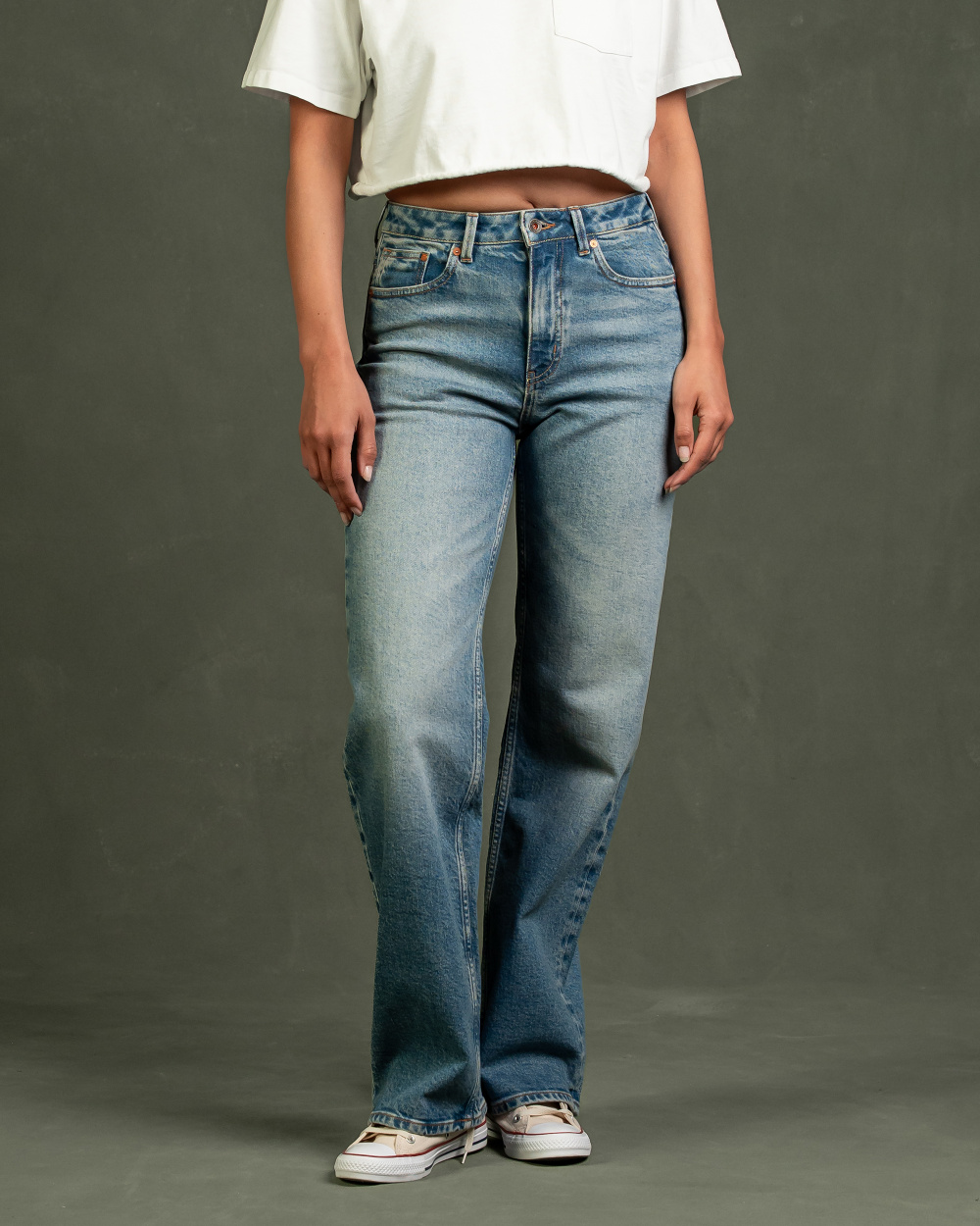 Izabella Straight Smoked Indigo
