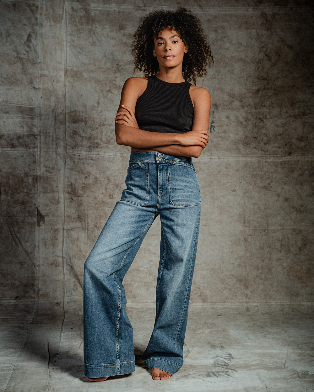 Farrah Worker Medium Aged Blue