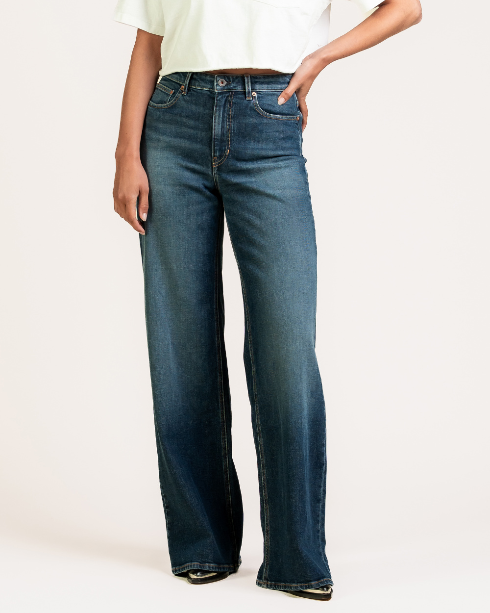 Harper Wide Leg Super Deep Indigo