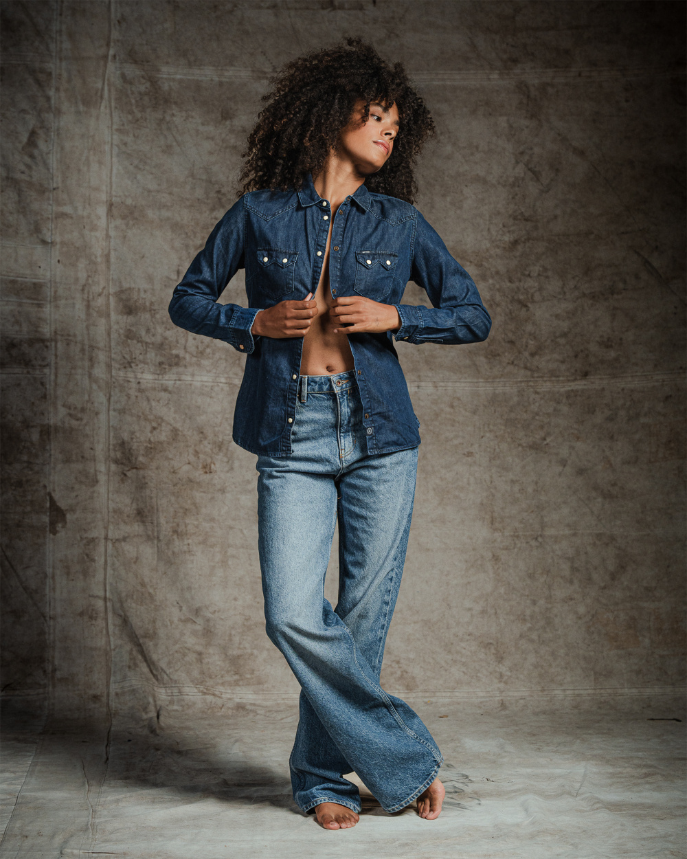 Izabella Loose Straight Old Blue