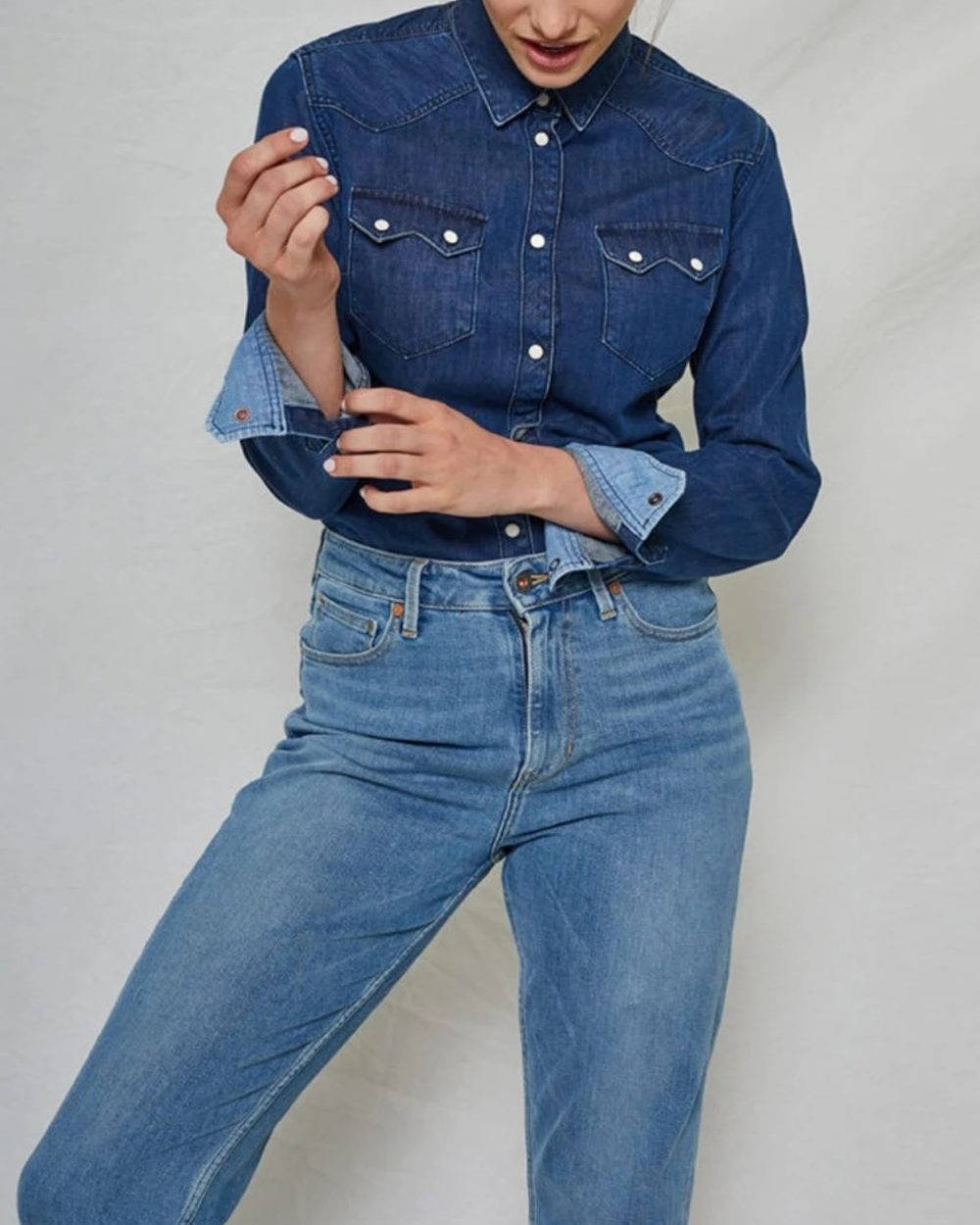Sawtooth Shirt Worker Blue WOMEN